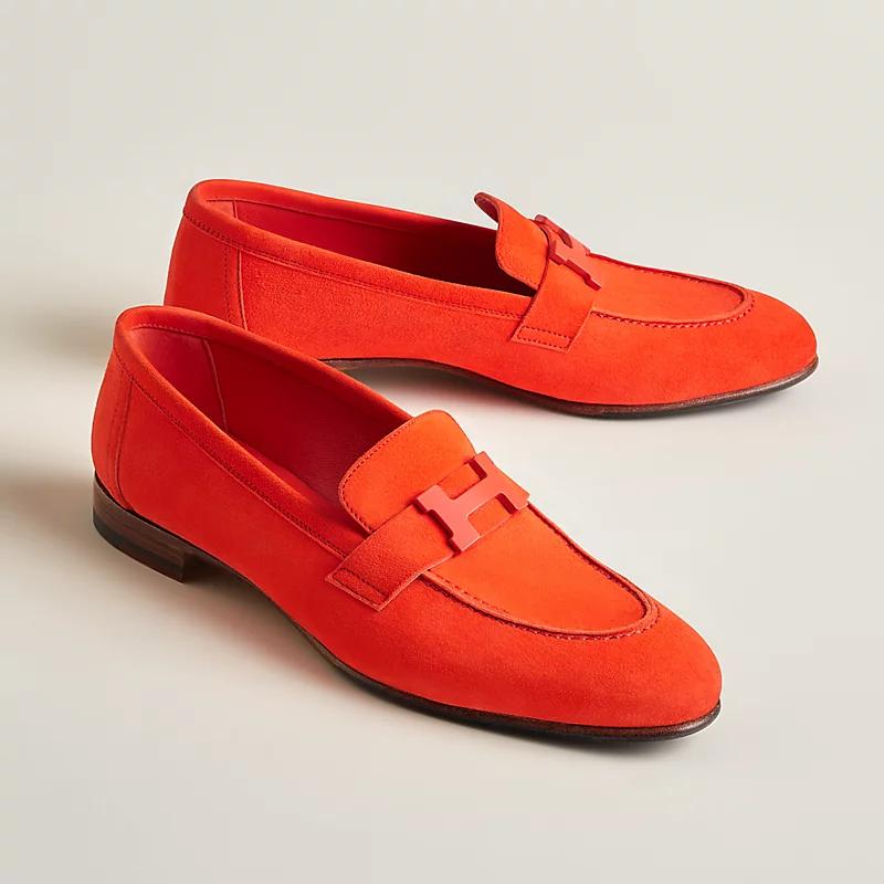 Giày Hermes Paris Loafer Nữ Cam